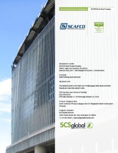 thumbnail of 5. EPD – SCAFCO Steel Stud Company