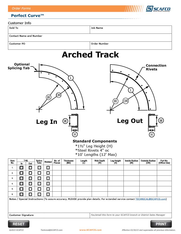 Perfect Curve Arched Track