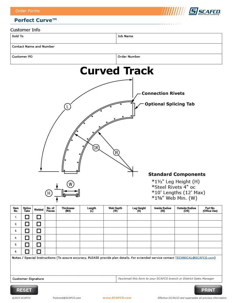 Perfect Curve Curved Wall Track